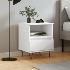 White plywood nightstand 40x35x50 cm by vidaXL, Nightstands - Ref: Foro24-830620, Price: 60,19 €, Discount: %