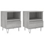 Bedside table 2 pcs Sonoma gray engineered wood 40x35x50 cm by vidaXL, Nightstands - Ref: Foro24-830633, Price: 69,99 €, Disc...