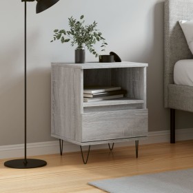 Sonoma gray engineered wood bedside table 40x35x50 cm by vidaXL, Nightstands - Ref: Foro24-830632, Price: 42,99 €, Discount: %