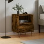 Smoked oak engineered wood bedside table 40x35x50 cm by vidaXL, Nightstands - Ref: Foro24-830630, Price: 41,87 €, Discount: %