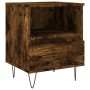 Smoked oak engineered wood bedside table 40x35x50 cm by vidaXL, Nightstands - Ref: Foro24-830630, Price: 41,87 €, Discount: %