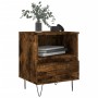 Smoked oak engineered wood bedside table 40x35x50 cm by vidaXL, Nightstands - Ref: Foro24-830630, Price: 41,87 €, Discount: %