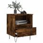 Smoked oak engineered wood bedside table 40x35x50 cm by vidaXL, Nightstands - Ref: Foro24-830630, Price: 41,87 €, Discount: %