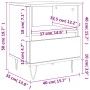 Mesita de noche madera de ingeniería roble ahumado 40x35x50 cm de vidaXL, Mesitas de noche - Ref: Foro24-830630, Precio: 41,8...