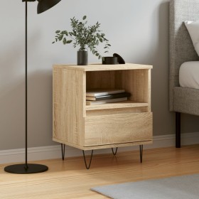 Sonoma oak engineered wood bedside table 40x35x50 cm by vidaXL, Nightstands - Ref: Foro24-830626, Price: 41,99 €, Discount: %