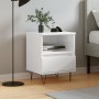 Glossy white plywood nightstand 40x35x50 cm by vidaXL, Nightstands - Ref: Foro24-830624, Price: 52,93 €, Discount: %