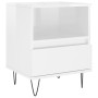 Glossy white plywood nightstand 40x35x50 cm by vidaXL, Nightstands - Ref: Foro24-830624, Price: 52,93 €, Discount: %