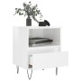 Glossy white plywood nightstand 40x35x50 cm by vidaXL, Nightstands - Ref: Foro24-830624, Price: 52,93 €, Discount: %