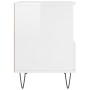 Glossy white plywood nightstand 40x35x50 cm by vidaXL, Nightstands - Ref: Foro24-830624, Price: 52,93 €, Discount: %