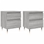 Mesita de noche 2 uds madera ingeniería gris Sonoma 40x35x50 cm de vidaXL, Mesitas de noche - Ref: Foro24-830665, Precio: 74,...