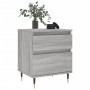 Mesita de noche 2 uds madera ingeniería gris Sonoma 40x35x50 cm de vidaXL, Mesitas de noche - Ref: Foro24-830665, Precio: 74,...