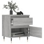 Mesita de noche 2 uds madera ingeniería gris Sonoma 40x35x50 cm de vidaXL, Mesitas de noche - Ref: Foro24-830665, Precio: 74,...