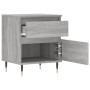 Mesita de noche 2 uds madera ingeniería gris Sonoma 40x35x50 cm de vidaXL, Mesitas de noche - Ref: Foro24-830665, Precio: 74,...