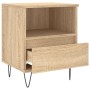 Mesitas noche 2 uds madera ingeniería roble Sonoma 40x35x50 cm de vidaXL, Mesitas de noche - Ref: Foro24-830627, Precio: 70,5...