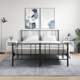 Nachttische 2 Stk. Ingenieurholz weiß 40x35x50 cm von vidaXL, Nachttische - Ref: Foro24-830621, Preis: 82,53 €, Rabatt: %