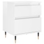 Nightstands 2 pcs glossy white engineered wood 40x35x50 cm by vidaXL, Nightstands - Ref: Foro24-830657, Price: 92,60 €, Disco...