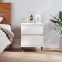 Mesita de noche madera contrachapada blanco 40x35x50 cm de vidaXL, Mesitas de noche - Ref: Foro24-830652, Precio: 49,61 €, De...