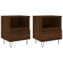 Bedside tables 2 units engineered wood brown oak 40x35x50 cm by vidaXL, Nightstands - Ref: Foro24-830635, Price: 68,75 €, Dis...