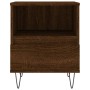 Oak brown engineered wood bedside table 40x35x50 cm by vidaXL, Nightstands - Ref: Foro24-830634, Price: 50,13 €, Discount: %