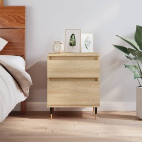 Sonoma oak engineered wood bedside table 40x35x50 cm by vidaXL, Nightstands - Ref: Foro24-830658, Price: 44,99 €, Discount: %