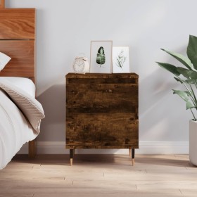 Smoked oak engineered wood bedside table 40x35x50 cm by vidaXL, Nightstands - Ref: Foro24-830662, Price: 42,99 €, Discount: %