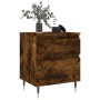 Smoked oak engineered wood bedside table 40x35x50 cm by vidaXL, Nightstands - Ref: Foro24-830662, Price: 41,68 €, Discount: %