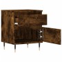 Smoked oak engineered wood bedside table 40x35x50 cm by vidaXL, Nightstands - Ref: Foro24-830662, Price: 41,68 €, Discount: %