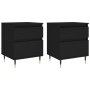 Mesitas de noche 2 uds madera de ingeniería negro 40x35x50 cm de vidaXL, Mesitas de noche - Ref: Foro24-830655, Precio: 86,95...