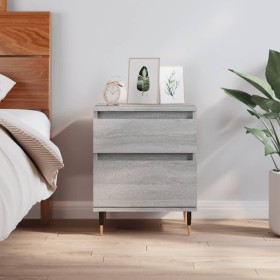 Sonoma gray engineered wood bedside table 40x35x50 cm by vidaXL, Nightstands - Ref: Foro24-830664, Price: 42,89 €, Discount: %