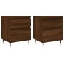 Nightstands 2 pcs oak brown engineered wood 40x35x50 cm by vidaXL, Nightstands - Ref: Foro24-830667, Price: 70,65 €, Discount: %