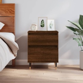 Oak brown engineered wood bedside table 40x35x50 cm by vidaXL, Nightstands - Ref: Foro24-830666, Price: 44,82 €, Discount: %