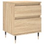 Mesitas noche 2 uds madera ingeniería roble Sonoma 40x35x50 cm de vidaXL, Mesitas de noche - Ref: Foro24-830659, Precio: 73,9...