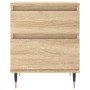 Nightstands 2 pcs engineered wood Sonoma oak 40x35x50 cm by vidaXL, Nightstands - Ref: Foro24-830659, Price: 73,92 €, Discoun...