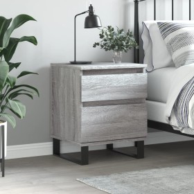 Bedside table made of gray Sonoma engineered wood, 40x35x50 cm. by vidaXL, Nightstands - Ref: Foro24-830696, Price: 45,27 €, ...