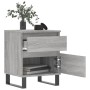 Bedside table made of gray Sonoma engineered wood, 40x35x50 cm. by vidaXL, Nightstands - Ref: Foro24-830696, Price: 53,85 €, ...