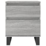 Mesita de noche madera de ingeniería gris Sonoma 40x35x50 cm de vidaXL, Mesitas de noche - Ref: Foro24-830696, Precio: 53,85 ...