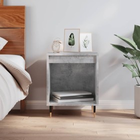 Concrete gray engineered wood bedside table 40x35x50 cm by vidaXL, Nightstands - Ref: Foro24-830708, Price: 33,53 €, Discount: %