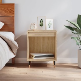 Sonoma oak engineered wood bedside table 40x35x50 cm by vidaXL, Nightstands - Ref: Foro24-830706, Price: 29,99 €, Discount: %