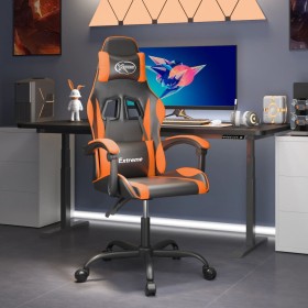 Schwarzer und orangefarbener Gaming-Stuhl aus Kunstleder von vidaXL, Gaming-Stühle - Ref: Foro24-3143872, Preis: 126,99 €, Ra...