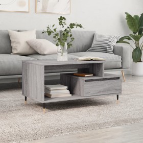 Gray Sonoma plywood coffee table 90x49x45 cm by vidaXL, Coffee table - Ref: Foro24-831018, Price: 64,99 €, Discount: %