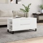 Glossy white engineered wood coffee table 102x44.5x50 cm by vidaXL, Coffee table - Ref: Foro24-831006, Price: 93,27 €, Discou...