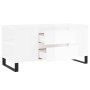 Glossy white engineered wood coffee table 102x44.5x50 cm by vidaXL, Coffee table - Ref: Foro24-831006, Price: 93,27 €, Discou...