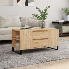 Center table made of Sonoma oak engineered wood 102x44.5x50 cm by vidaXL, Coffee table - Ref: Foro24-831007, Price: 82,95 €, ...