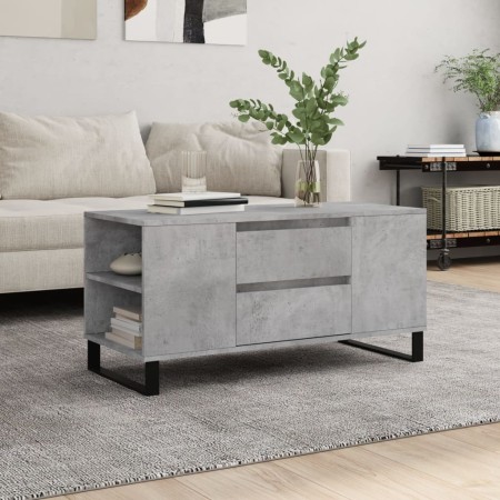 Concrete gray engineered wood coffee table 102x44.5x50 cm by vidaXL, Coffee table - Ref: Foro24-831008, Price: 88,60 €, Disco...