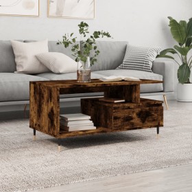 Smoked oak plywood coffee table 90x49x45 cm by vidaXL, Coffee table - Ref: Foro24-831017, Price: 63,99 €, Discount: %