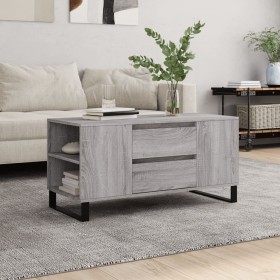 Mesa de centro madera de ingeniería gris Sonoma 102x44,5x50 cm de vidaXL, Mesas de centro - Ref: Foro24-831010, Precio: 85,40...