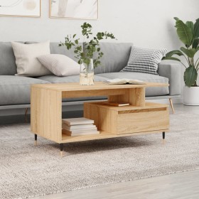 Sonoma oak plywood coffee table 90x49x45 cm by vidaXL, Coffee table - Ref: Foro24-831015, Price: 67,31 €, Discount: %