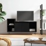 TV stand made of black plywood 100x35x55 cm by vidaXL, TV Furniture - Ref: Foro24-831317, Price: 57,68 €, Discount: %