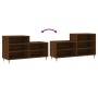 Mueble zapatero madera contrachapada roble marrón 102x36x60 cm de vidaXL, Zapateros y organizadores de calzado - Ref: Foro24-...