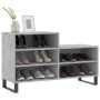 Mueble zapatero madera contrachapada gris hormigón 102x36x60 cm de vidaXL, Zapateros y organizadores de calzado - Ref: Foro24...